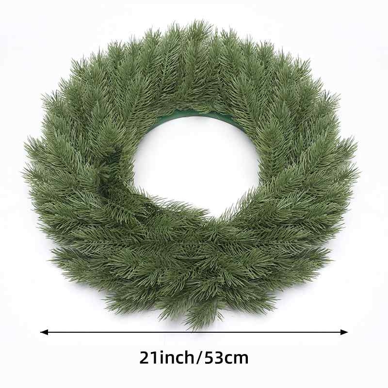 53cm Plastic Pine Needle Wreath  Wholesale