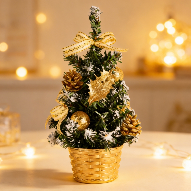 Plastic mini Christmas ornament tree