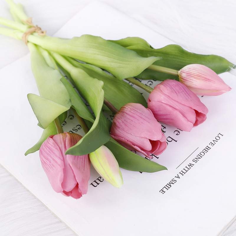 Soft plastic 5-head artificial tulip