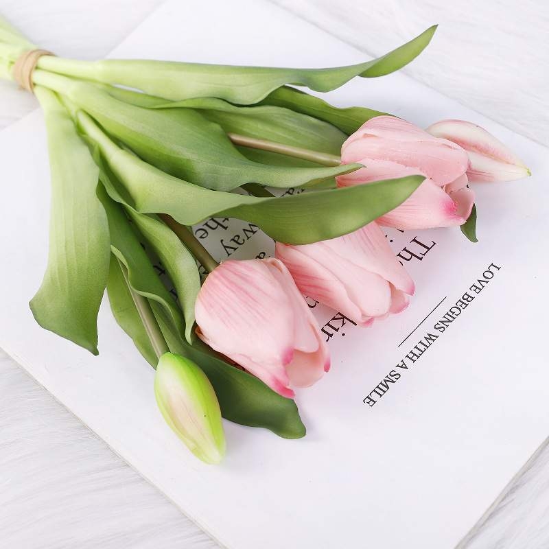 Soft plastic 5-head artificial tulip