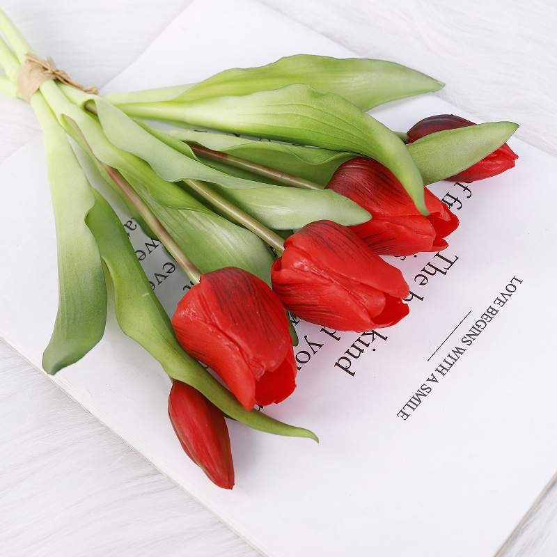 Soft plastic 5-head artificial tulip