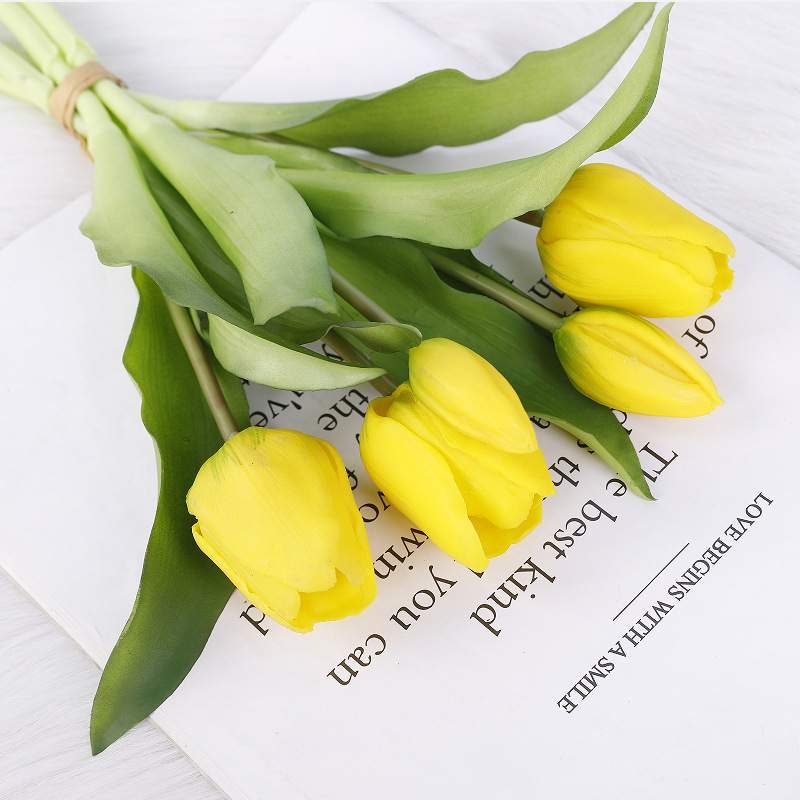 Soft plastic 5-head artificial tulip