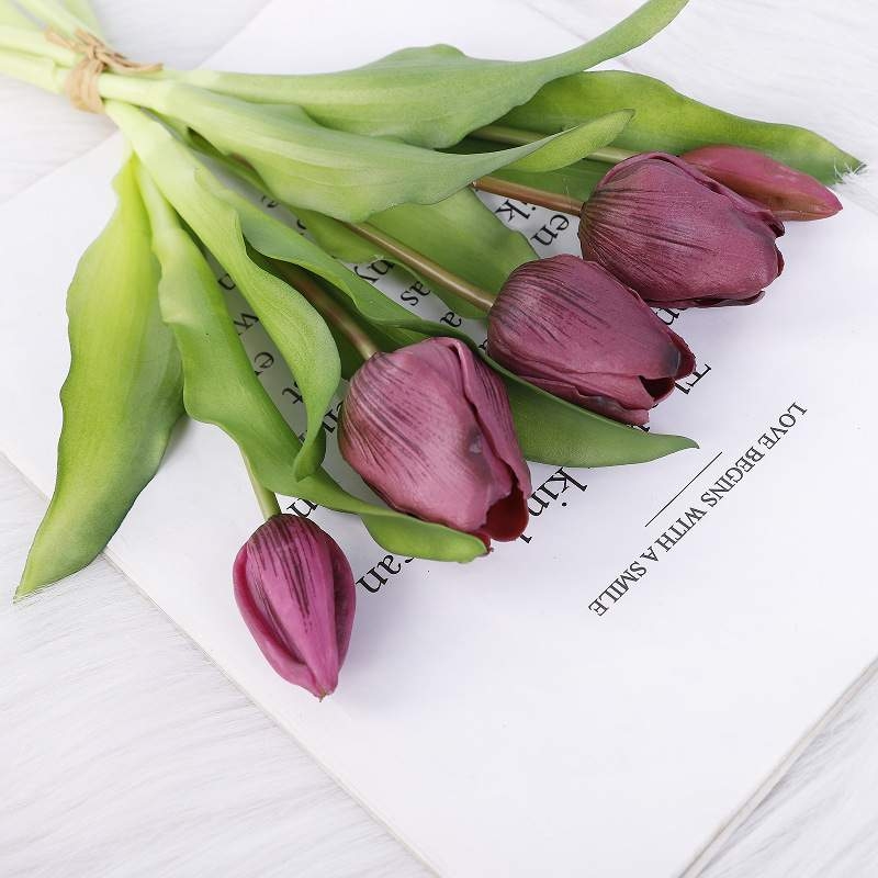 Soft plastic 5-head artificial tulip