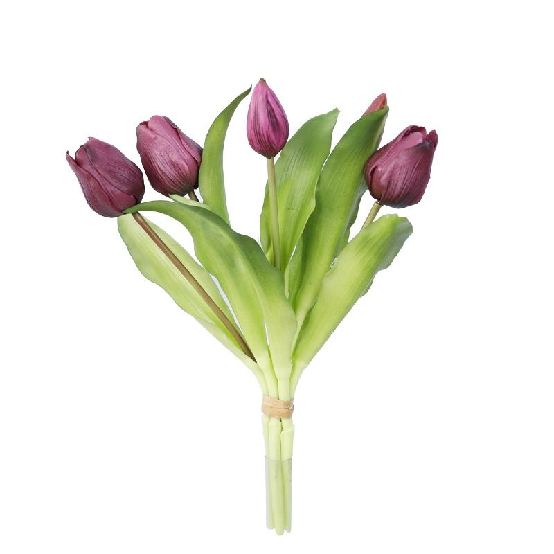 Soft plastic 5-head artificial tulip