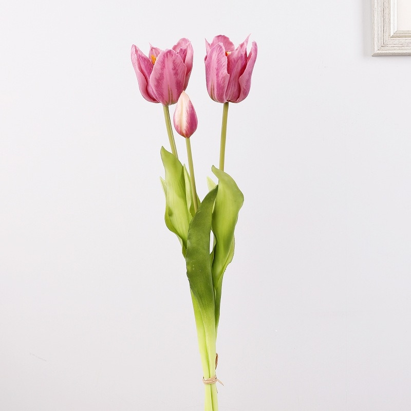 Soft plastic 3-head artificial tulip