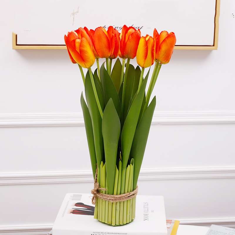 12 silk tulips
