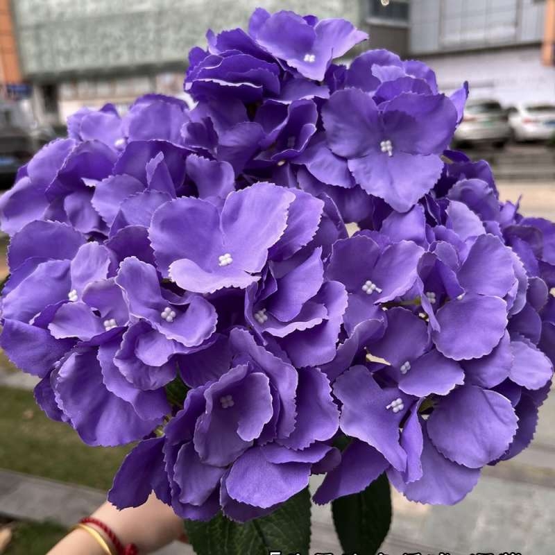 Silk fabric artificial hydrangea bouquet