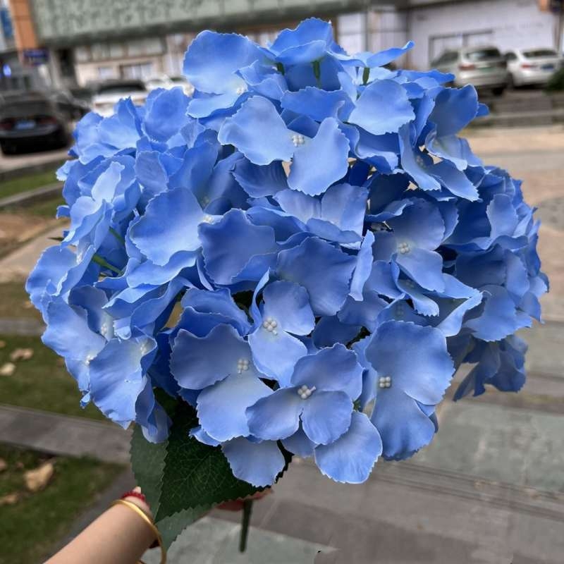 Silk fabric artificial hydrangea bouquet