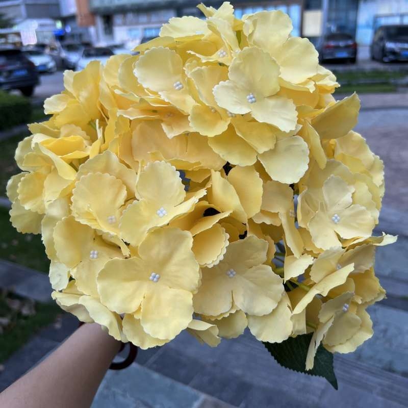Silk fabric artificial hydrangea bouquet