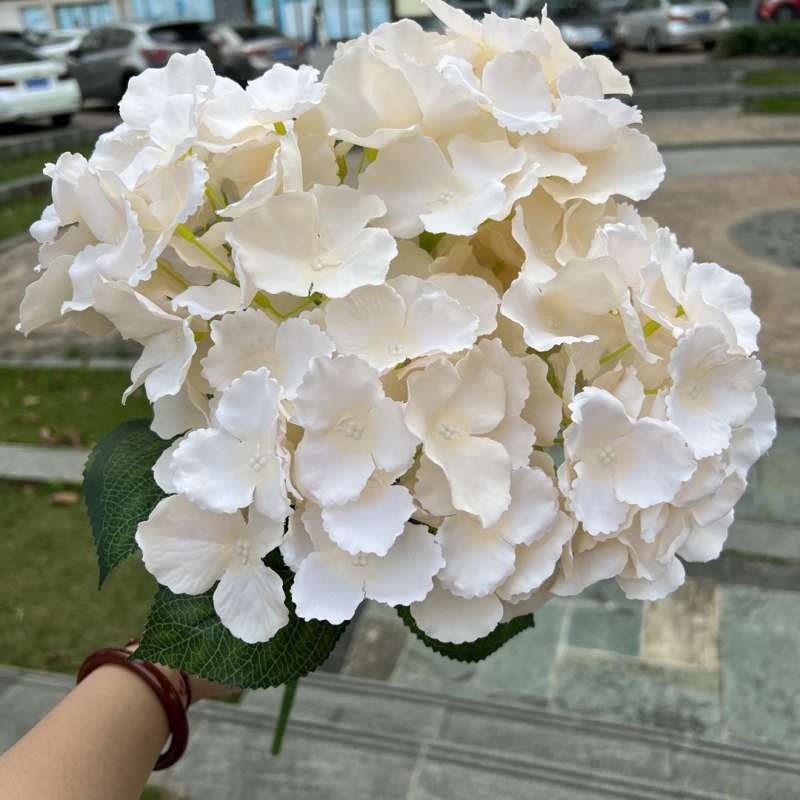 Silk fabric artificial hydrangea bouquet
