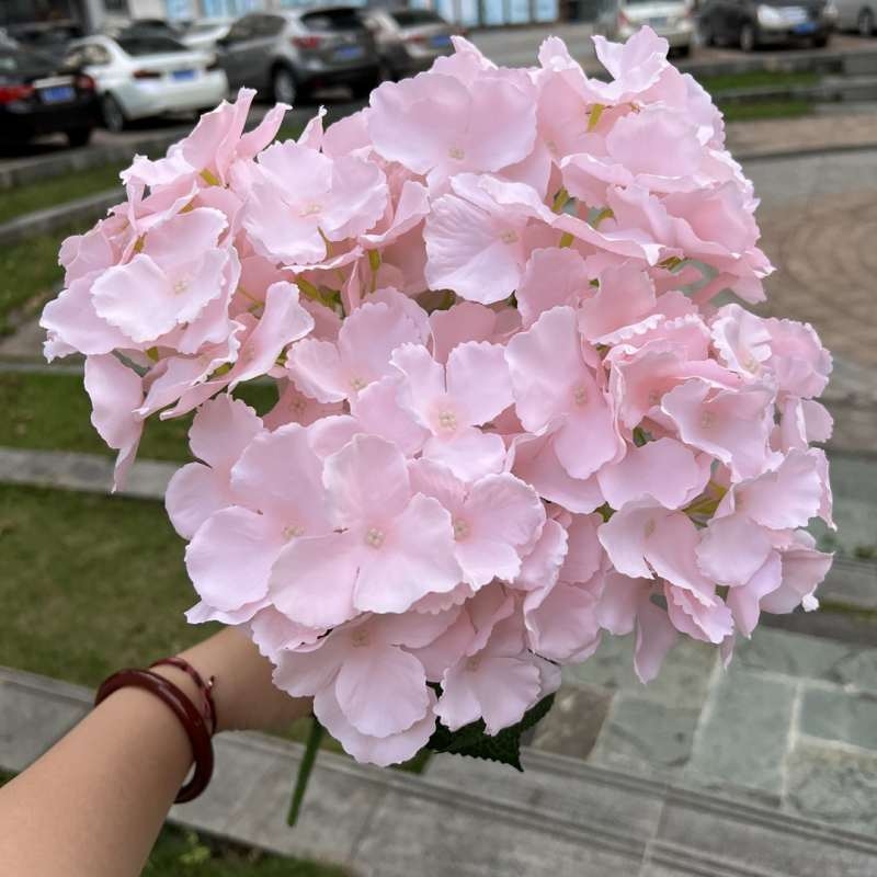 Silk fabric artificial hydrangea bouquet