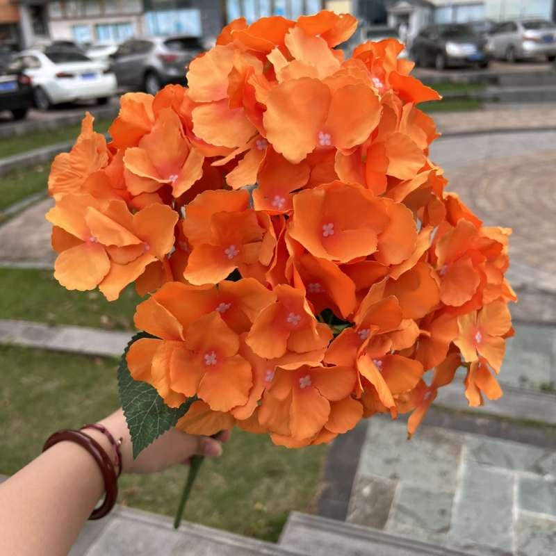 Silk fabric artificial hydrangea bouquet