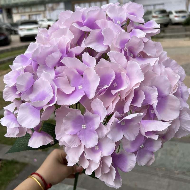 Silk fabric artificial hydrangea bouquet