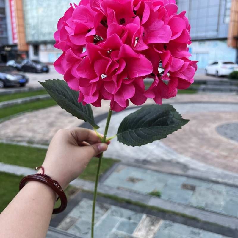 Silk hydrangea flowers