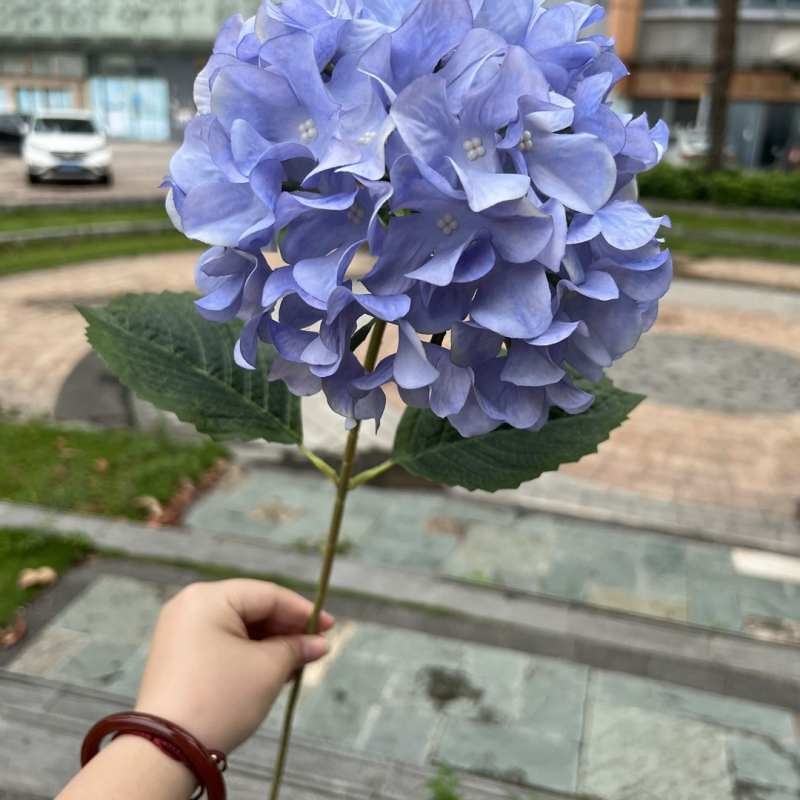Silk hydrangea flowers