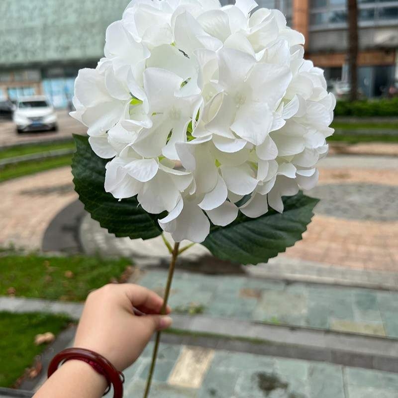 Silk hydrangea flowers