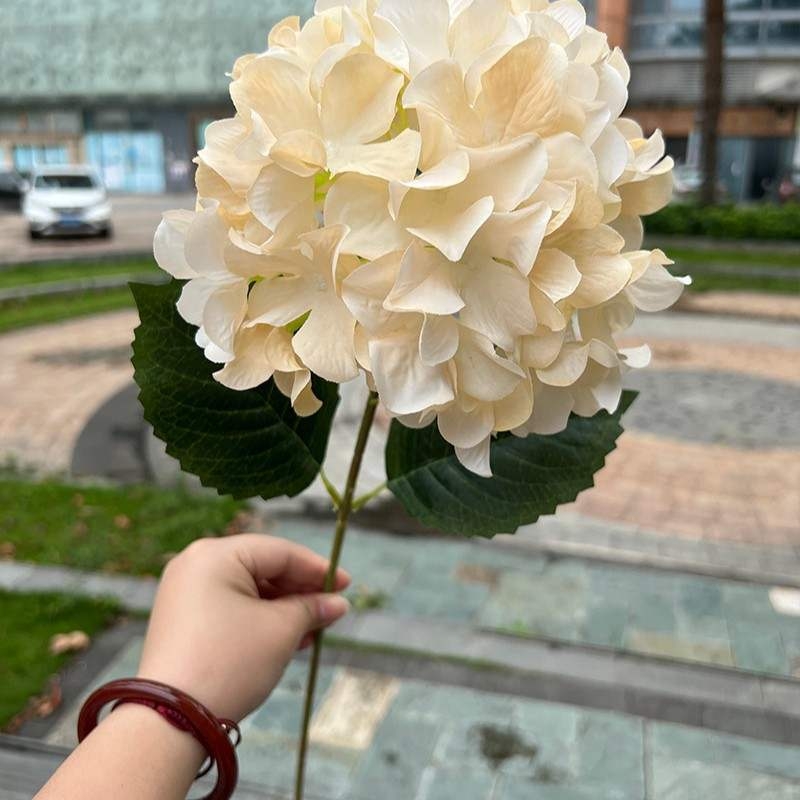 Silk hydrangea flowers
