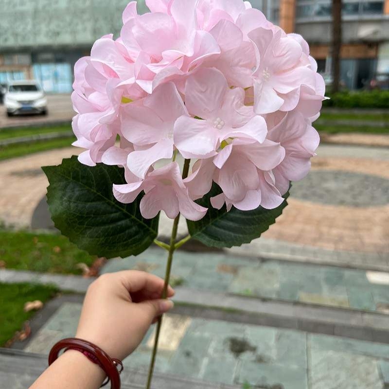 Silk hydrangea flowers