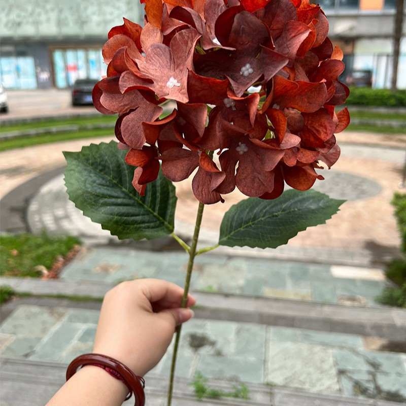 Silk hydrangea flowers