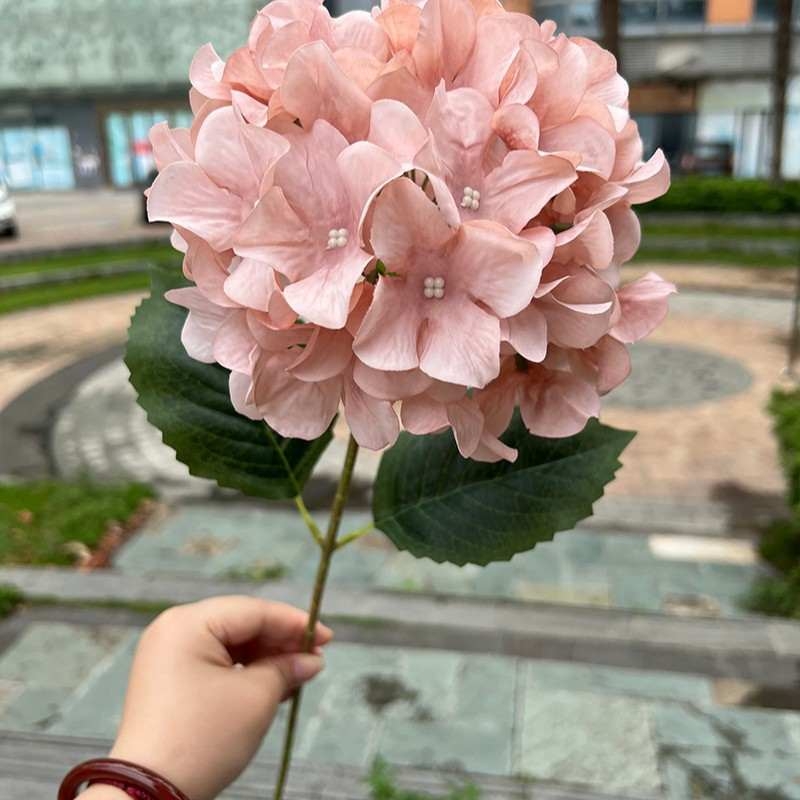 Silk hydrangea flowers