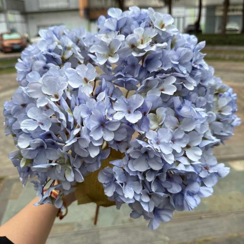 Silk hydrangea with 5 flower heads