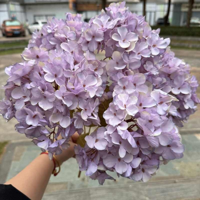 Silk hydrangea with 5 flower heads