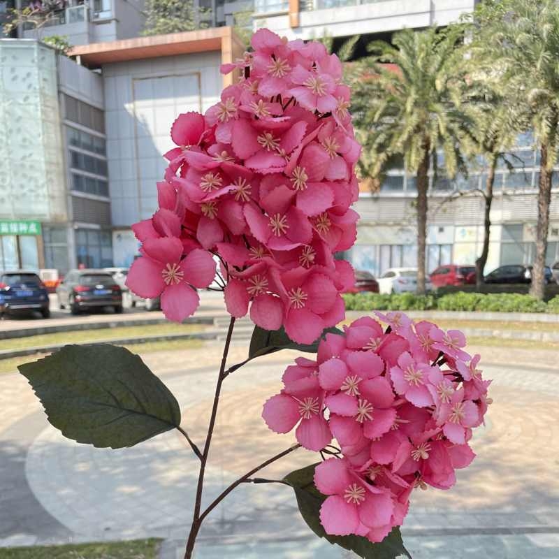 Silk hydrangea with two flowers wholesale