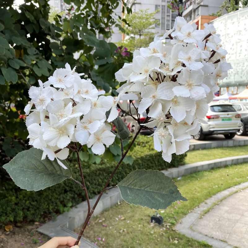 Silk hydrangea with two flowers wholesale