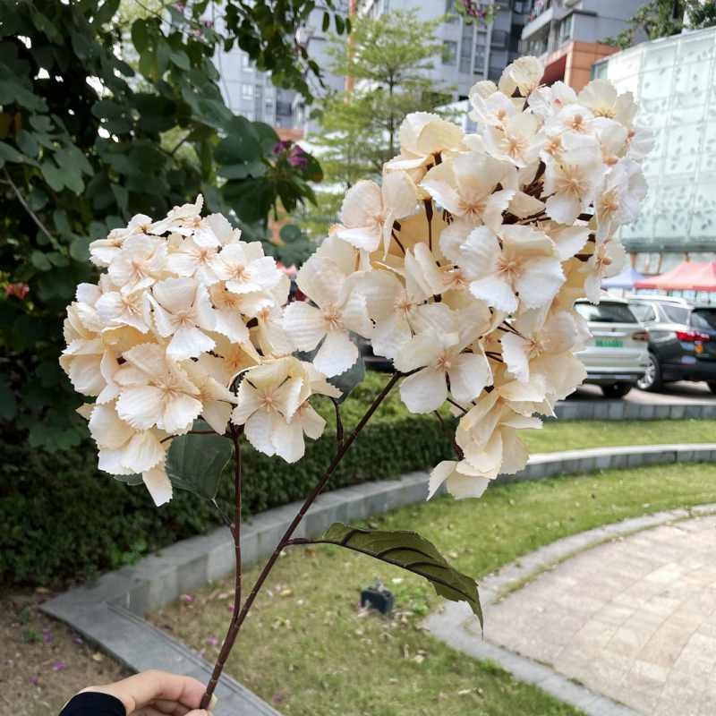 Silk hydrangea with two flowers wholesale