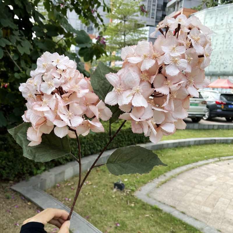 Silk hydrangea with two flowers wholesale