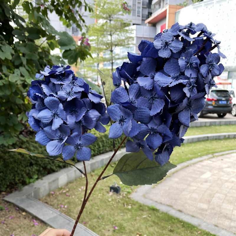 Silk hydrangea with two flowers wholesale