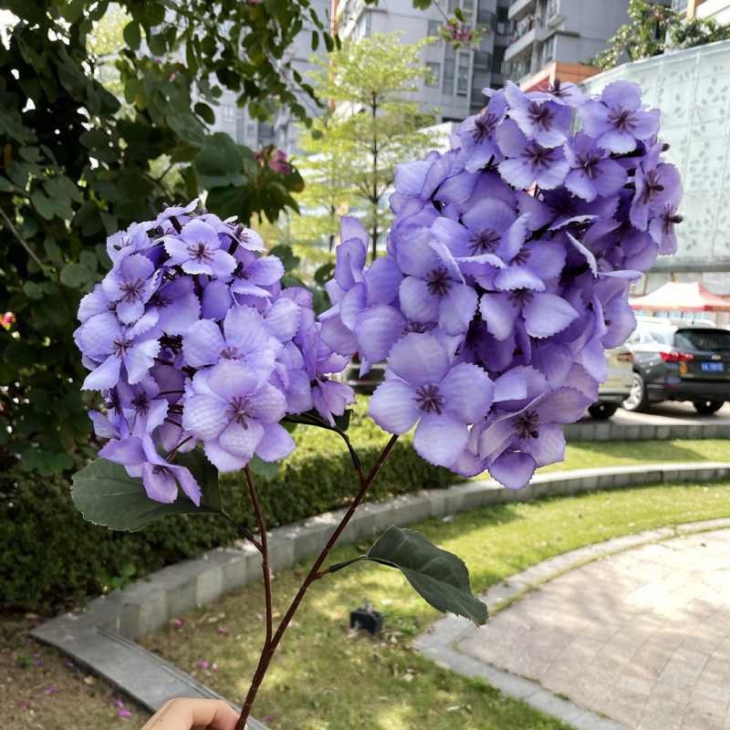Silk hydrangea with two flowers wholesale