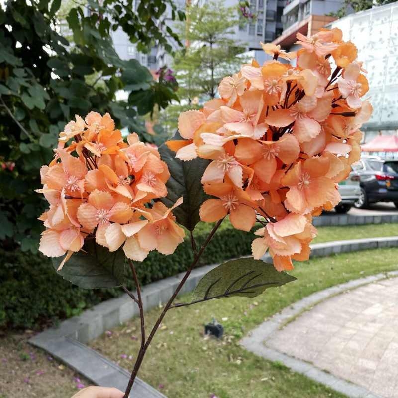 Silk hydrangea with two flowers wholesale