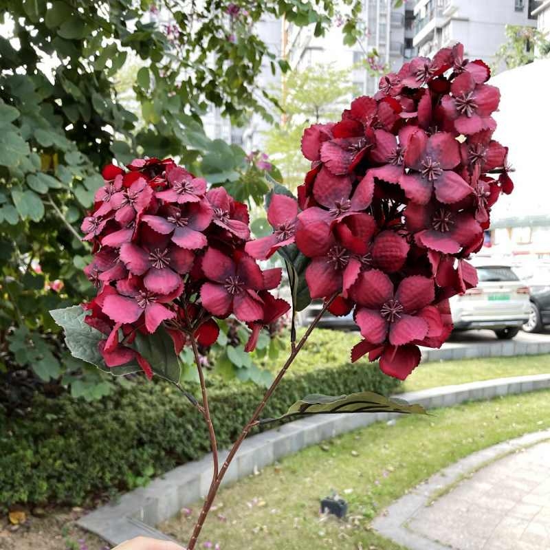 Silk hydrangea with two flowers wholesale