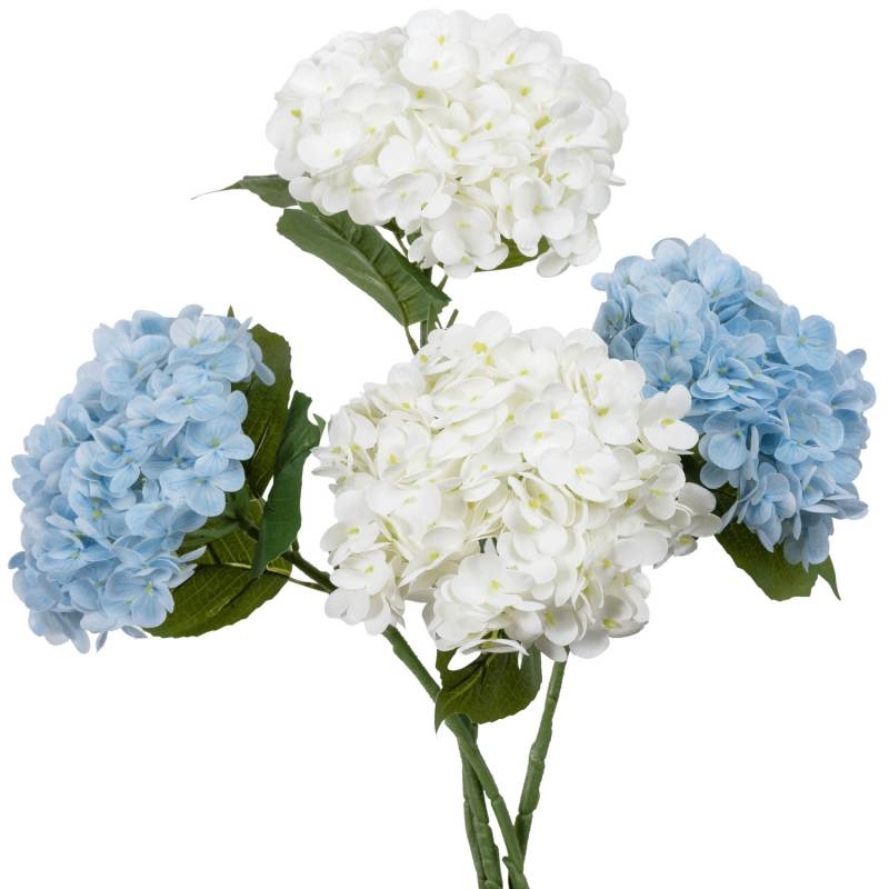Soft-touch silicone artificial hydrangea flowers