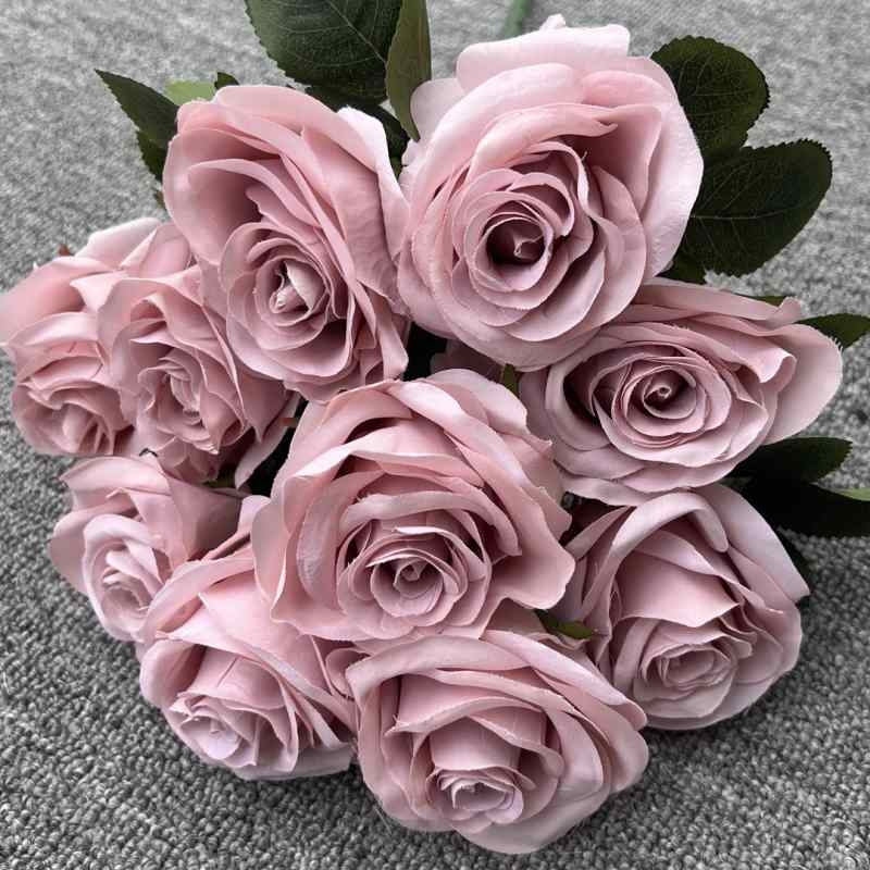 Artificial roses with 10 flower heads