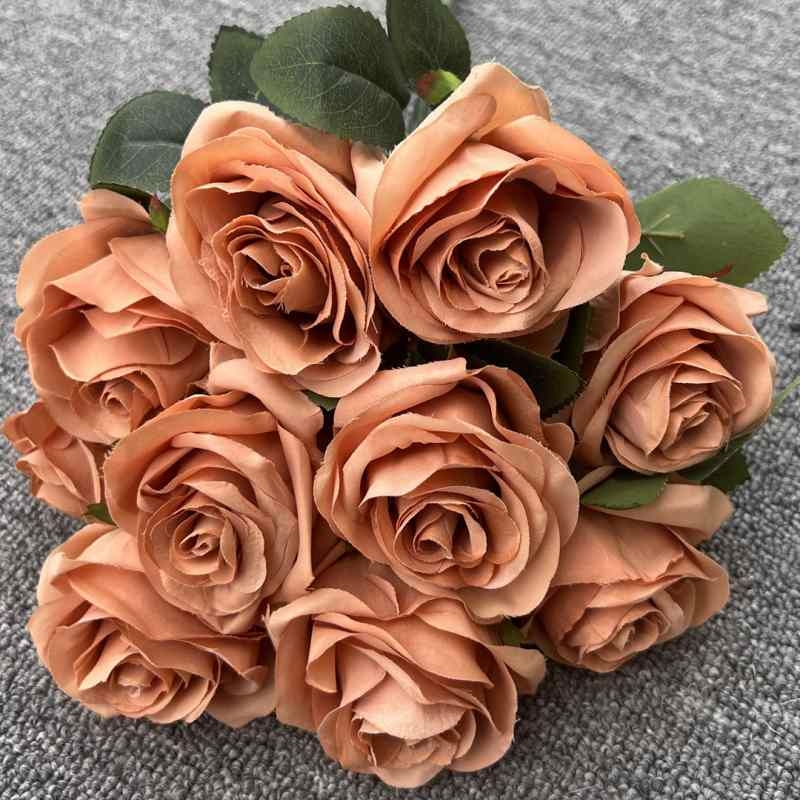 Artificial roses with 10 flower heads