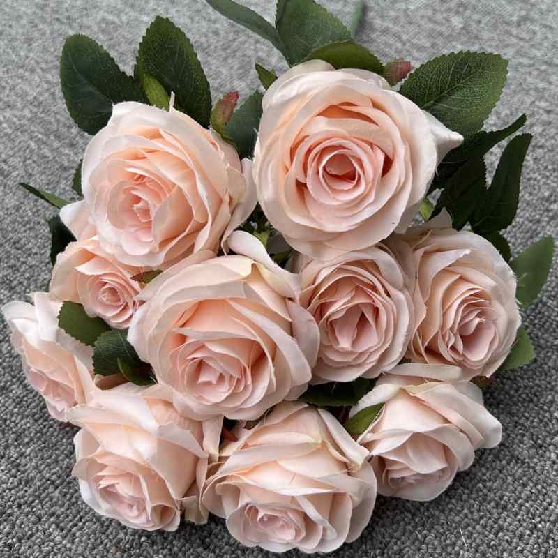 Artificial roses with 10 flower heads