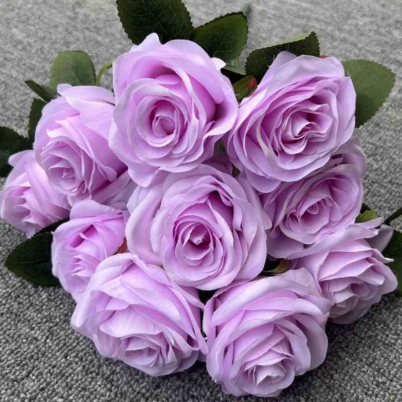 Artificial roses with 10 flower heads