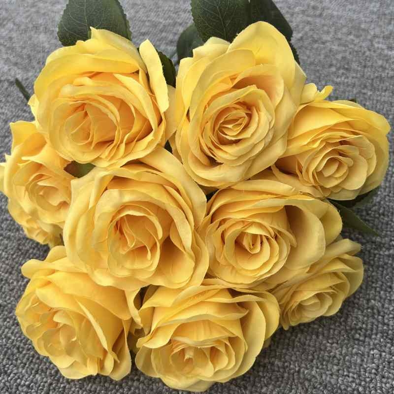 Artificial roses with 10 flower heads