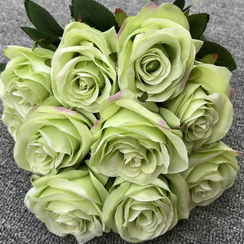 Artificial roses with 10 flower heads