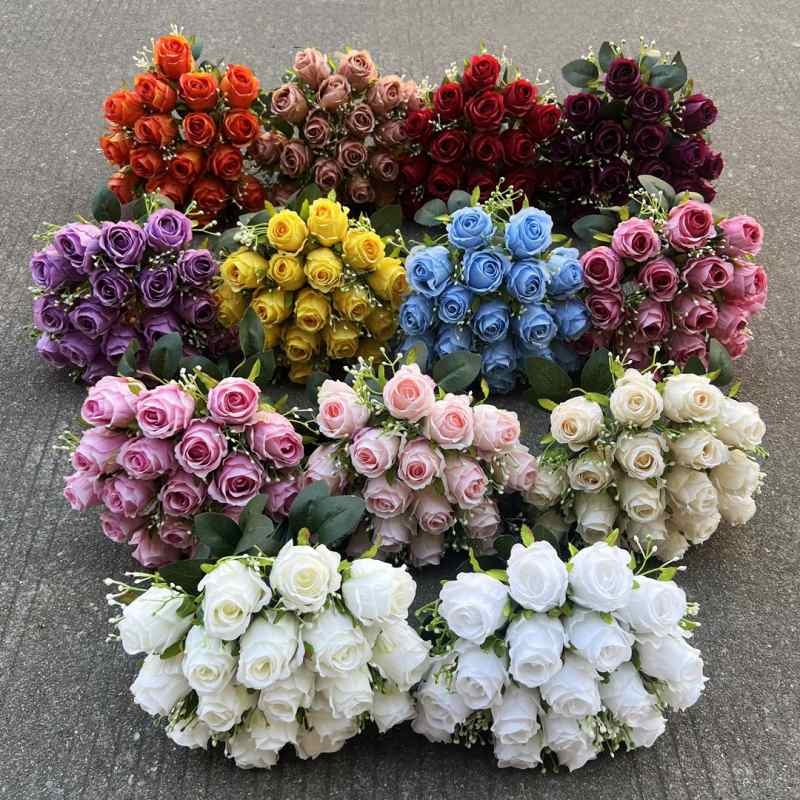 Artificial roses with 18 flower heads