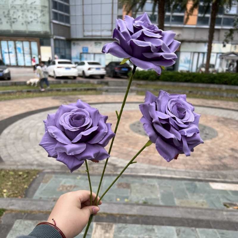Artificial rose with three branches