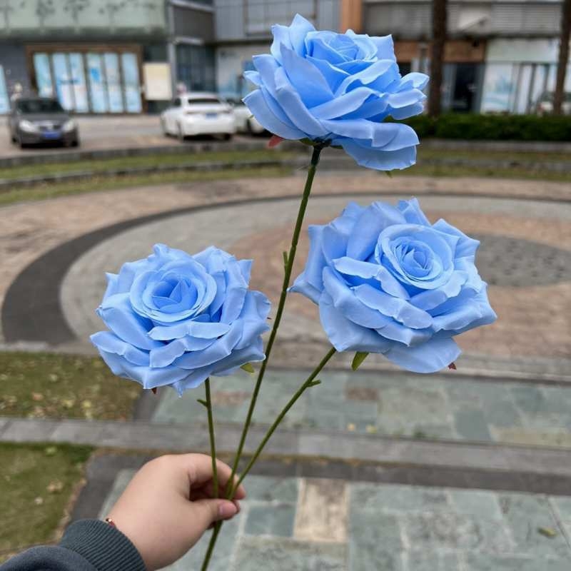 Artificial rose with three branches