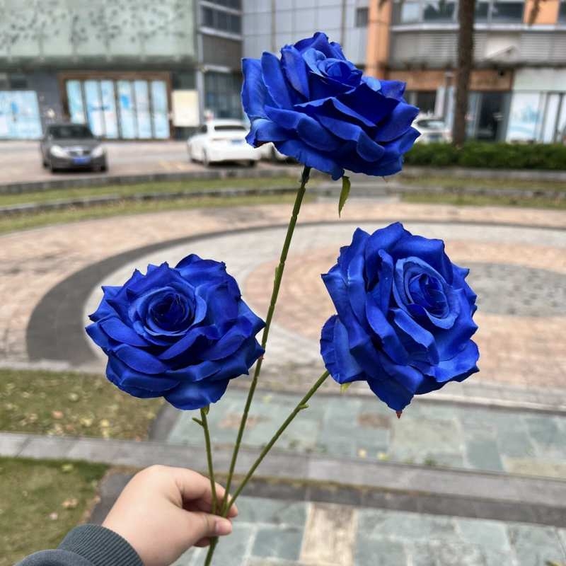 Artificial rose with three branches