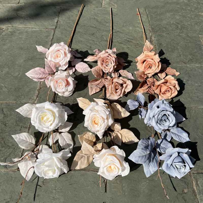 Autumn-colored artificial roses