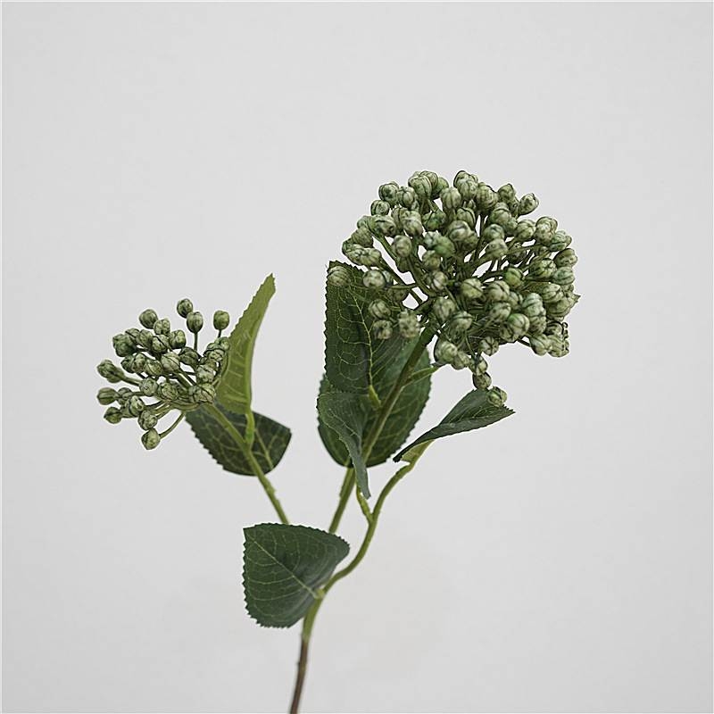 Simulated hydrangea fruit with two branches