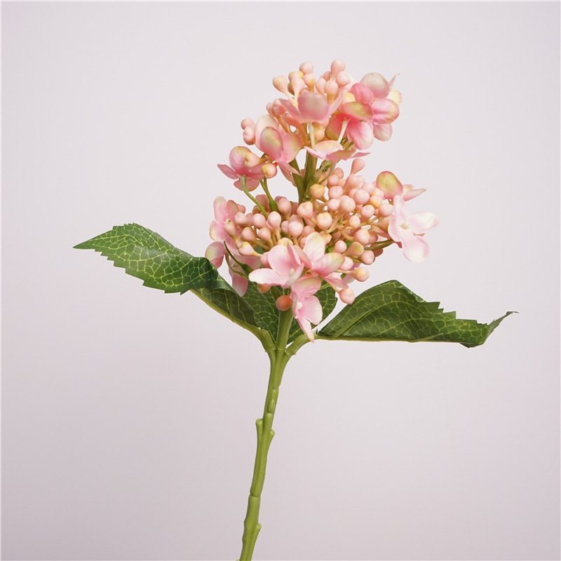 Hydrangeas in bloom made of silk fabric