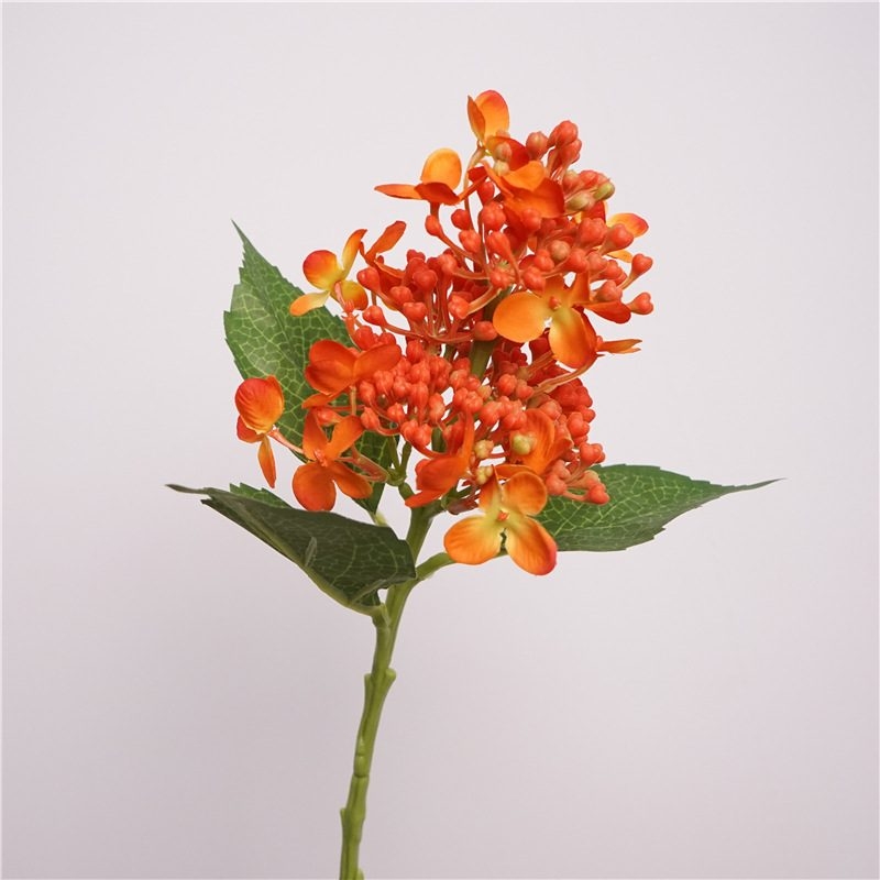 Hydrangeas in bloom made of silk fabric