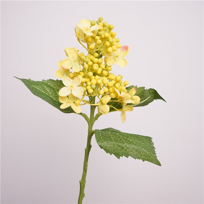 Hydrangeas in bloom made of silk fabric
